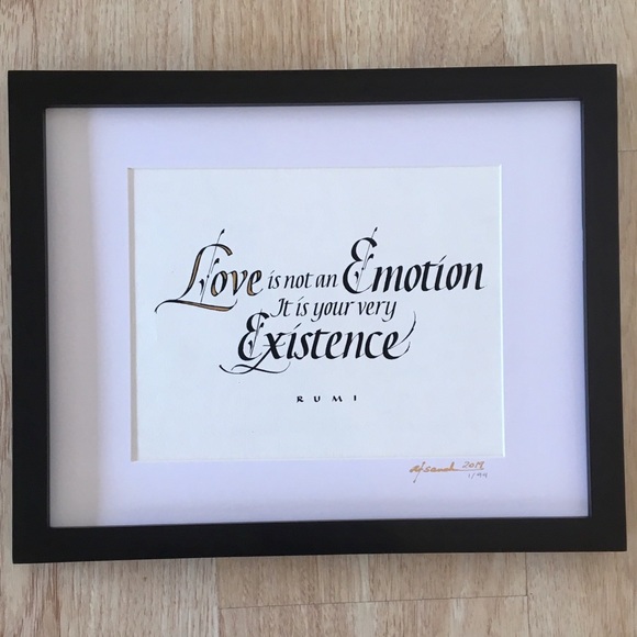 Original/giclée calligraphy